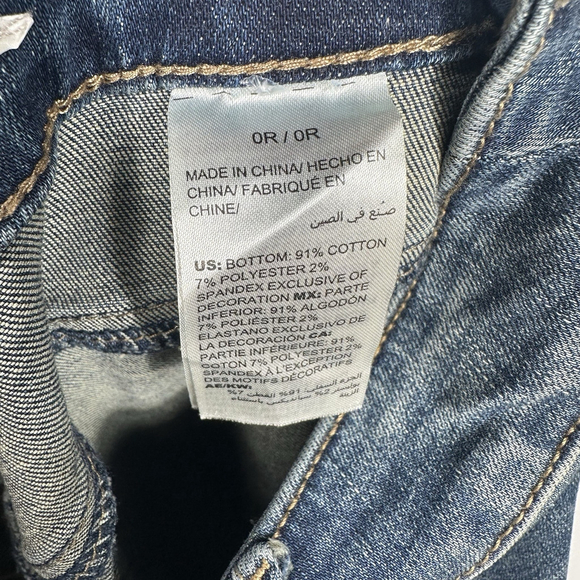 Chicos Jeggings Womens Size 4R Embroidered Floral Blue Denim Stretch Jeans - Picture 7 of 10